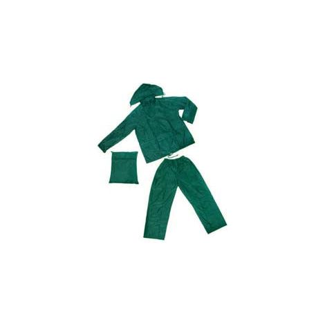 1PZ IMPERMEABILE GIACCA/PANTALONE IN NYLON VERDE - tg. M