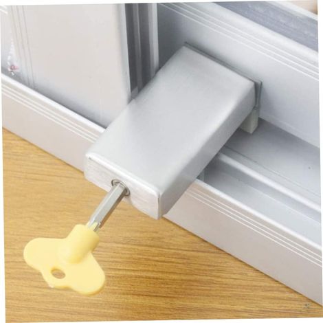 Butée de verrouillage de porte réglable, verrou de sécurité coulissant, rail en plastique et aluminium, antidérapant, verrou de porte et de fenêtre