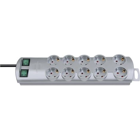 Brennenstuhl 1153390120 Multipresa con interruttore 10 scomparti Argento Schuko 1 pz. (1/5)