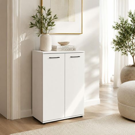 Meuble de rangement blanc 2 portes ALVA (1/5)