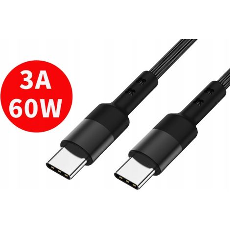 CAVO USB C TIPO C PD 60W 3A RICARICA RAPIDA 3.0 1m RICARICA RAPIDA DEL TELEFONO (1/5)
