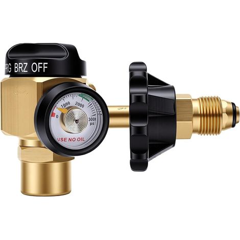 VN 500 Nitrogen Purge Regulator, High-Precision Nitrogen Purge Control Valve with 500 PSI Test Pressure, 2-Position Flow Control, and Rustproof (1/5)