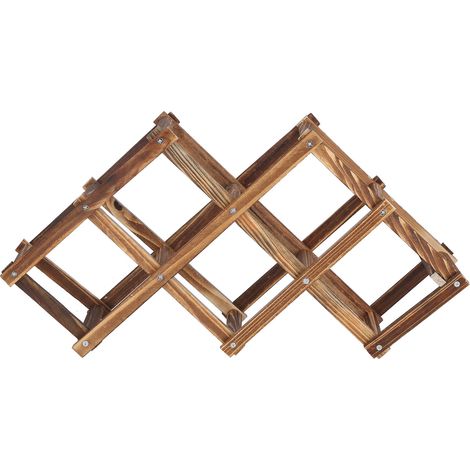 Armoire à Vin Pliable en Pin, Rack Élégant et Solide pour 6 Bouteilles - Maison, Bureau, Hôtel (1/5)