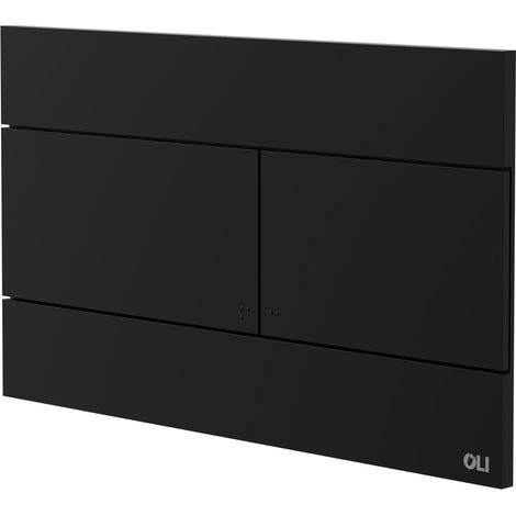 OLI Slim Matt Black 255mm Flush Plate with Rectangular Push Buttons (1/4)