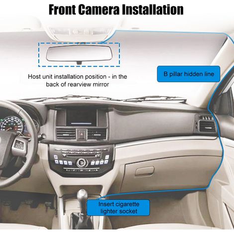 Caméra de voiture 4 pouces Full HD 1080P triple objectif, enregistreur de conduite avec caméra arrière et vision nocturne (1/5)