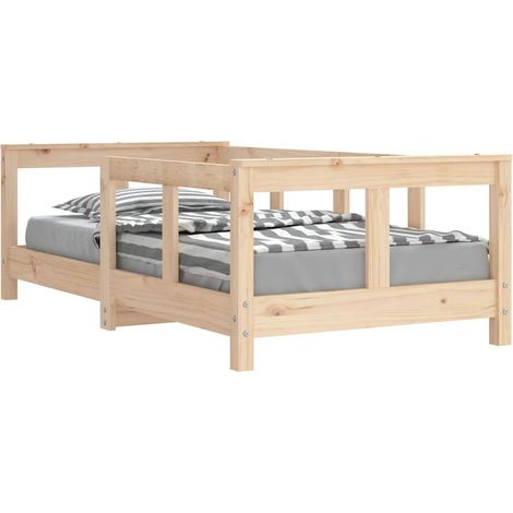 Lit simple Cadre de lit pour enfant 70x140 cm bois de pin massif