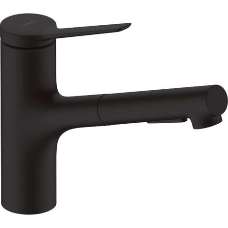 Hansgrohe Zesis M33 - Miscelatore da lavello 150, con doccetta estraibile, sBox lite, nero opaco 74803670 (1/5)