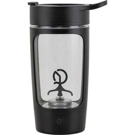 Elektrischer Shaker, Mixflasche aus Tritan – BPA-frei – Tragbarer Mixbecher/USB-aufladbarer Shaker, schwarz (1/5)