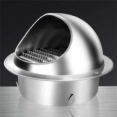 Grille d'aération ronde, 100mm, Vent d'aération d'aération d'extraction d'acier inoxydable rond, polyvalent et pratique (1/5)