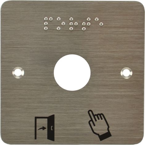 Plaque carrée inox SPP pour bouton poussoir diamètre 19 mm - IZYX SYSTEMS