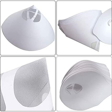 100 filtres en papier jetables, filtres en résine avec maille fine en nylon, adaptés aux voitures et aux pistolets à peinture. (1/4)