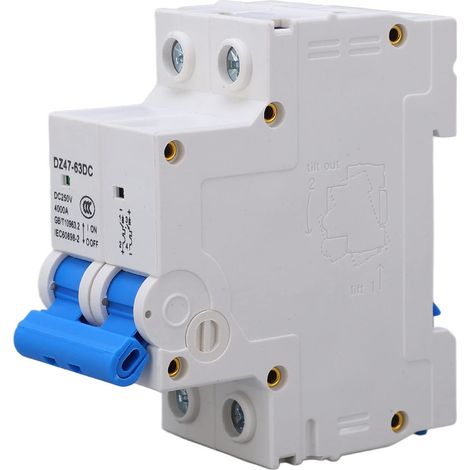Interruttore automatico ad aria, DC250V Interruttore automatico fotovoltaico DC Capacità di segmentazione 4KA 2P Custodia antideflagrante resistente all'usura per uso residenziale 32A.