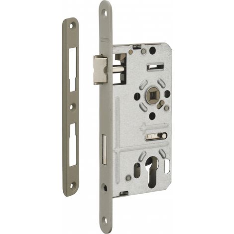 Thirard – Serrure encastrable à cylindre pour porte d'entrée – Axe 55mm – Têtière arrondie – Mécanisme deux tours à rappel – Installation droite/gauche