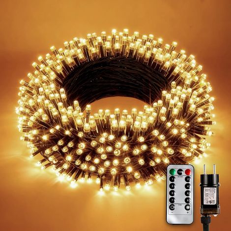 30M Guirlande Lumineuse de Noël, 300 LED Guirlande Lumineuse Exterieure Lumières de Noël Intérieur et Extérieure 8 Modes Etanche Guirlande Décorative pour Maison Sapin Fenêtre Fête Mariage Patio (1/5)