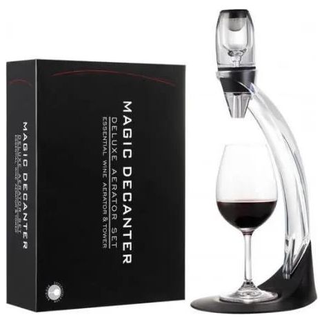 Mikamax Decanter Elegante Nero per Vino