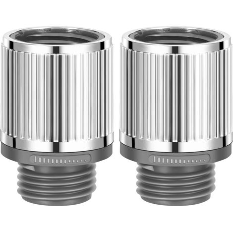 Régulateur de débit d'eau pour douchette, pommeau de douche, interrupteur de contrôle de débit universel, argent, lot de 2 (1/5)
