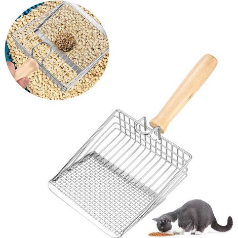 Paletta piccola per lettiera di gatti e escrementi di cani, strumento leggero per la pulizia dei rifiuti degli animali domestici. (1/4)