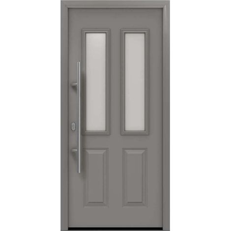 Hörmann Ecostar Haustür "ISOPRO IP 410S", graualuminium matt (RAL 9007), 110 x 210 cm (B x H), DIN Links