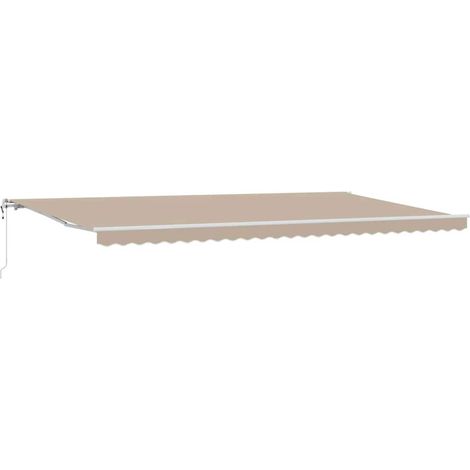 Maison Exclusive - Ausziehbare Markise Beige 600 x 300 cm Stoff u (1/5)