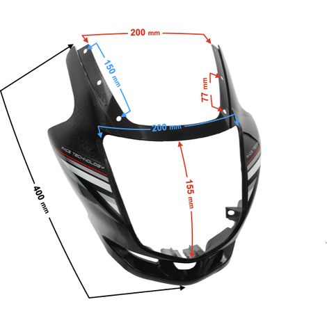 Carcasa de faro Black Sprint 2 (1/3)