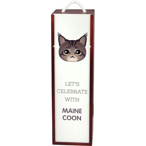 Scatola per vino Maine Coon con grafica e iscrizione di Art-Dog (1/5)