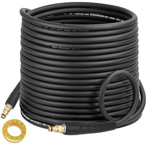 Tuyau de rechange pour nettoyeur haute pression Kärcher K Series K2, K3, K4, K5, K7, accessoires d'extension tuyau nettoyage à l'eau, connecteur rapide 20 m - (1/5)