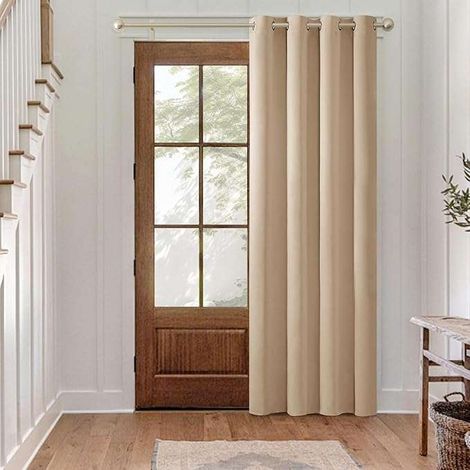 Thermovorhang mit Ösen, 140 x 260 cm, beige-gelb
