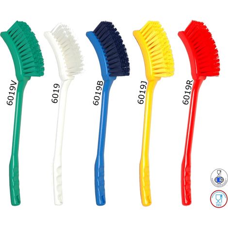 Brosse a Main Polyester PBT Mi-Dur 40mm Bleue - Agreee Alimentaire Desinfectable - Brosserie Thomas
