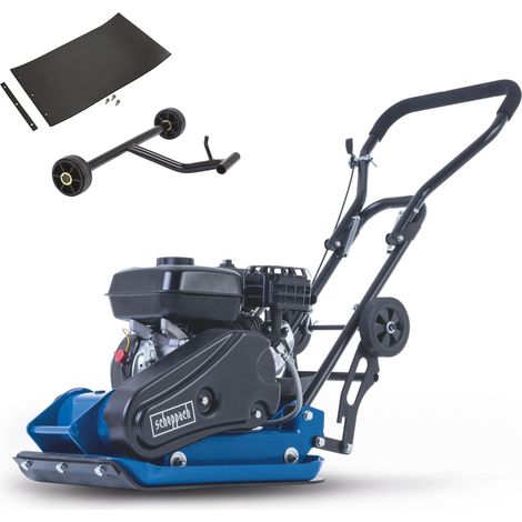Scheppach Plaque Vibrante Thermique HP2300S Compacteur - 5,6 CV- Pression de compactage 13 kN - Profondeur de compactage 35cm - Vitesse 25m/min - Tapis caoutchouc & dispositif de déplacement inclus (1/5)