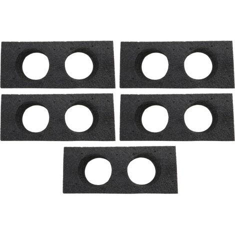 5 Pièces Support De Verres En Mousse 2 Trous Noir Pour Camping Fête Voyage VR (1/5)