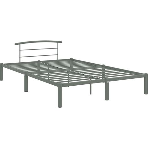 Maison Exclusive - Cadre de lit sans matelas gris métal 160x200 cm
