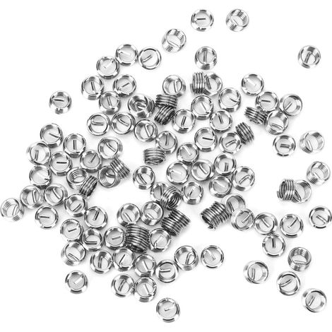 100 inserts mâle femelle réducteurs écrous réparation outil fixation acier inoxydable M4x0.7 1D (1/5)