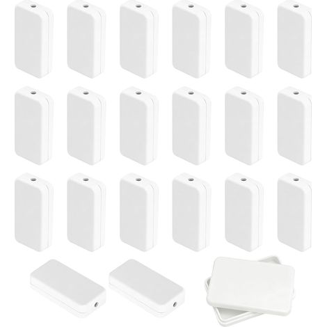 Boîte de Jonction Étanche 20pcs 55x35x15mm, Mini Boîtier de Répartition ABS Blanc pour Projets Électriques et Extérieur (1/5)