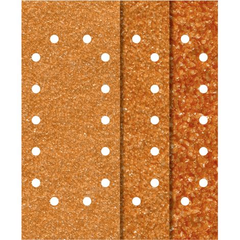 Wolfcraft Schleifstreifen Korund K40 K80 K120 115 x 280 mm 25 Stück für Schwingschleifer (1/3)