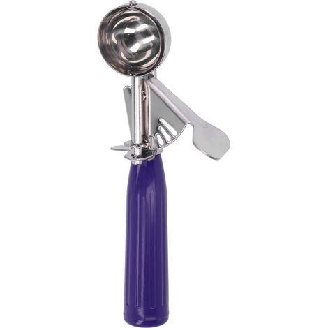 Cuillère à glace portable avec manche en plastique, cuillère à crème glacée violet S pour maison, cuisine et restaurant.
