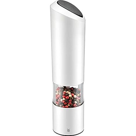 WMF 06.6742.1040 Ceramill Macina sale e pepe elettrico con meccanismo in ceramica regolabile retroilluminato a LED alimentato a batteria colore Bianco (1/4)