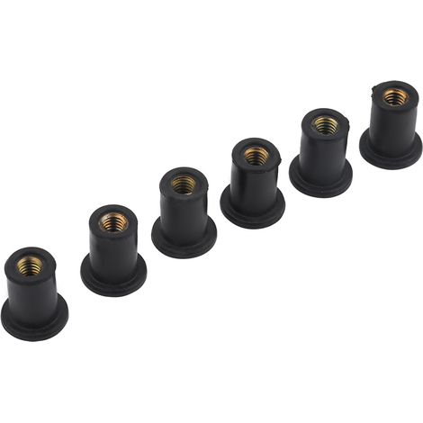 Lot de 6 écrous à sertir M4 en caoutchouc durable pour pare-brise de motos, kayaks, canoës et bateaux (1/5)