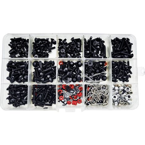 Kit de vis de rechange pour réparation de voitures jouets, lot de 500 pièces, assortiment d'accessoires de bricolage, outillage miniature, fixation robuste, compatible avec modèles réduits. (1/5)