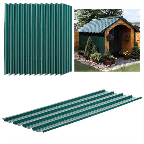 SunJet Abri de jardin, cabanon de jardin, Lot de 12 panneaux en acier - Réf. 167DRQRRNA8V (1/5)
