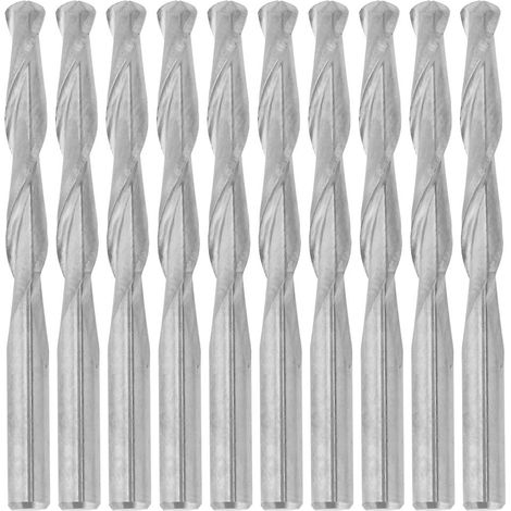 Tungsten Lot de 10 fraises à spirale CNC pour bois acrylique PVC 3,175 mm (1/5)