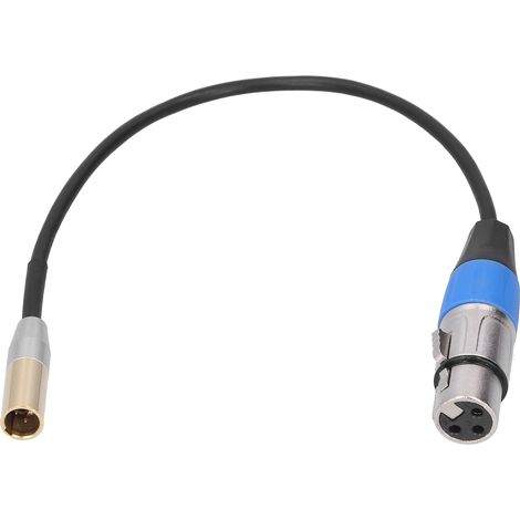 Câble audio 3 broches mini mâle vers XLR femelle, boîtier en alliage de zinc et gaine en cuivre, 30 cm