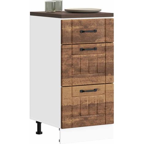 Küchen-Unterschrank Lucca Altholz-Optik Holzwerkstoff
