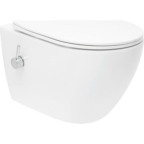 Fusion spülrandloses Wand-WC Japanisch, Vortex-Spülung + SoftClose-Sitz, Weiß (SATFUS11BFC)