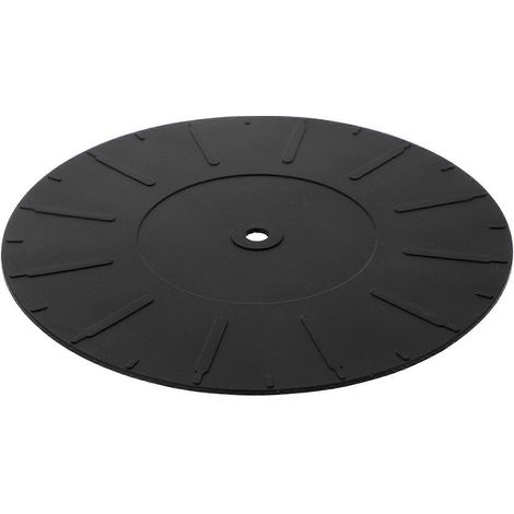 Tapis de platine vinyle en silicone antidérapant, tapis de platine vinyle en silicone-17.00X17.00X0.15CM-Black
