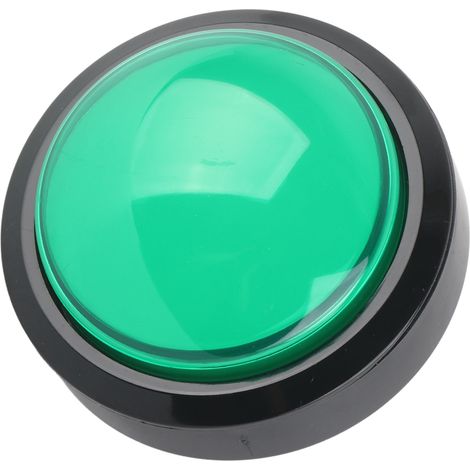 Bouton convexe de 60 mm avec interrupteur à deux pieds et voyant LED pour console de jeux/machine à pinces (rouge)