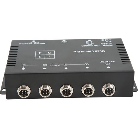 Commuteur écran vidéo 4 entrées 1080P AHD DC12V/24V pour caméras de camping-car, camion, bus et remorque (1/5)