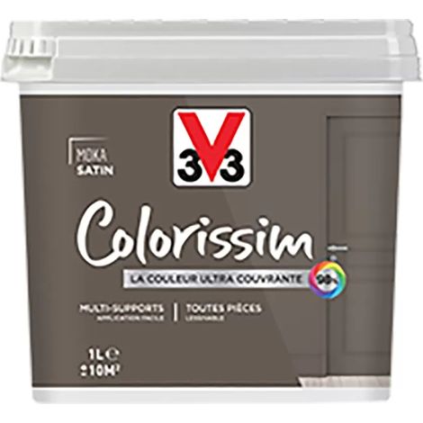 Peinture Multi-supports V33 Colorissim Satin Moka 1 L