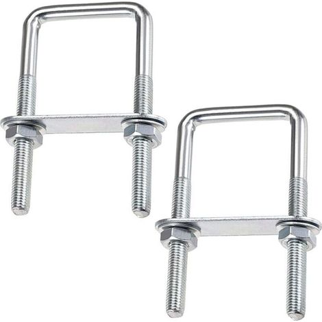 U-Boulon - Acier Inoxydable 304 - M8 - 70 x 110 mm - Pour Fixation De Tuyaux Et De Planches - Lot De 2 (1/4)