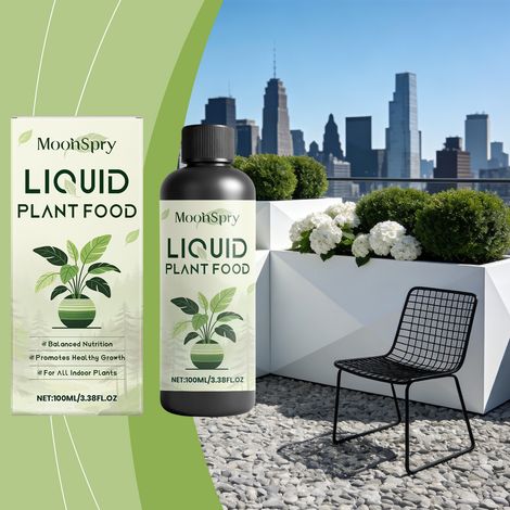 Liquid plant fertilizer provides balanced nutrition for daily growth and is suitable for all indoor plants -- 100ML (1/5)