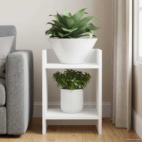 vidaXL Supporto per piante Bianco 30 x 30 x 40 cm Legno